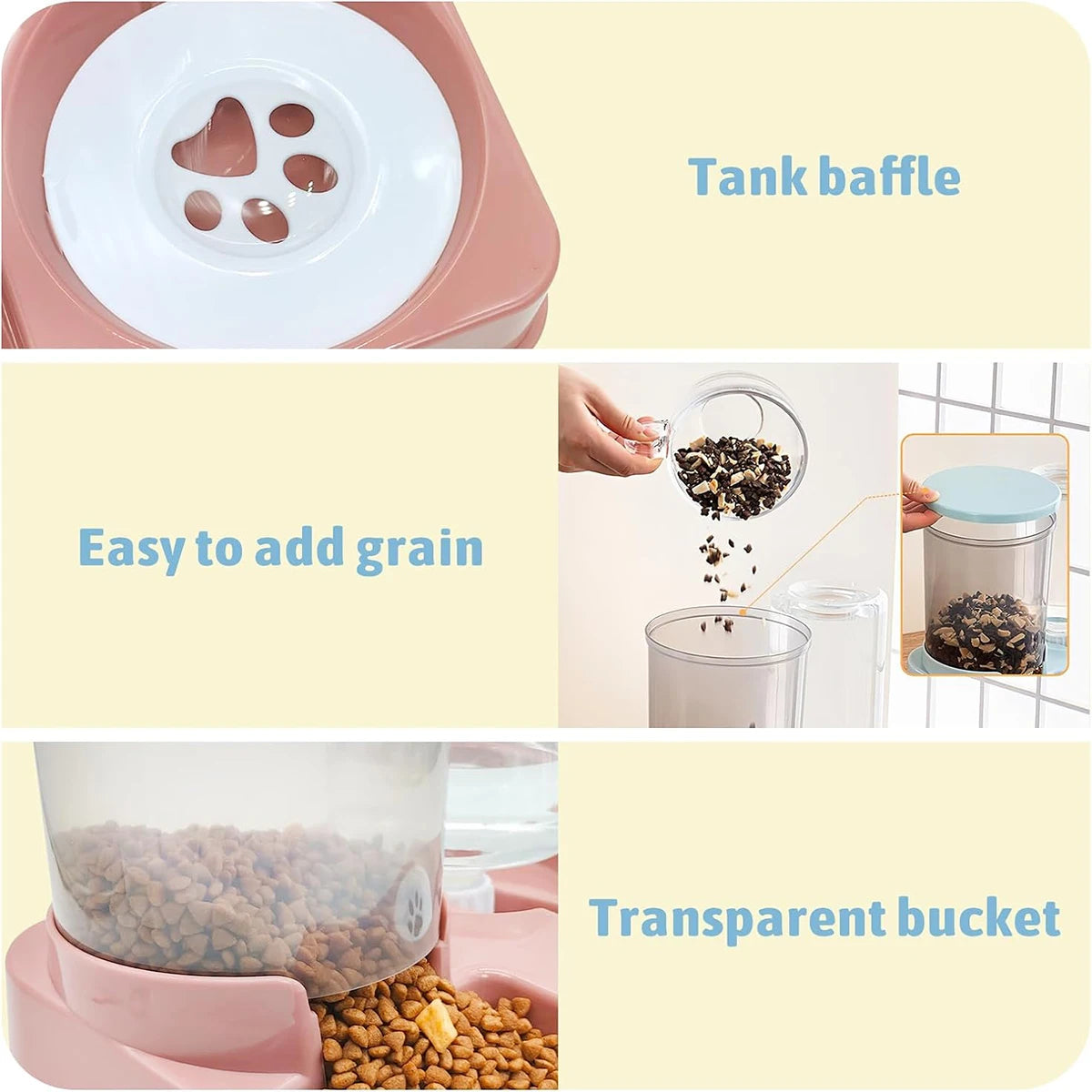 Auto-matic-transparent-bucket-food-feeder