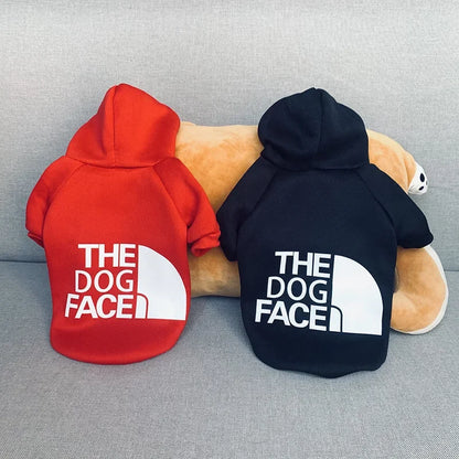 Autumn winter dog hoodies red black