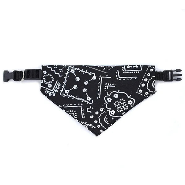 Black scarf bandana collar dog