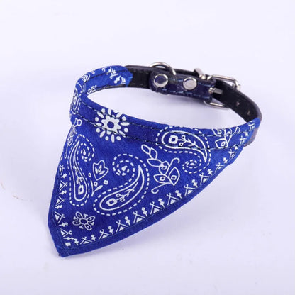 Cat scarf bandana collar blue