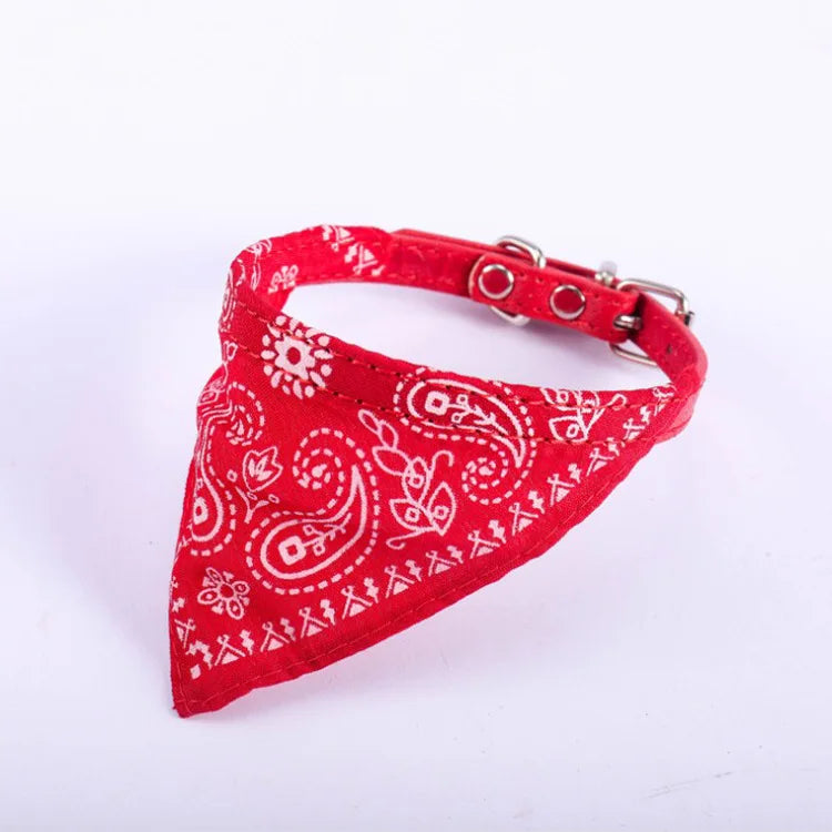 Cat scarf bandana collar red