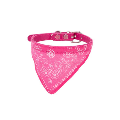 Rose red adjustable collar dog